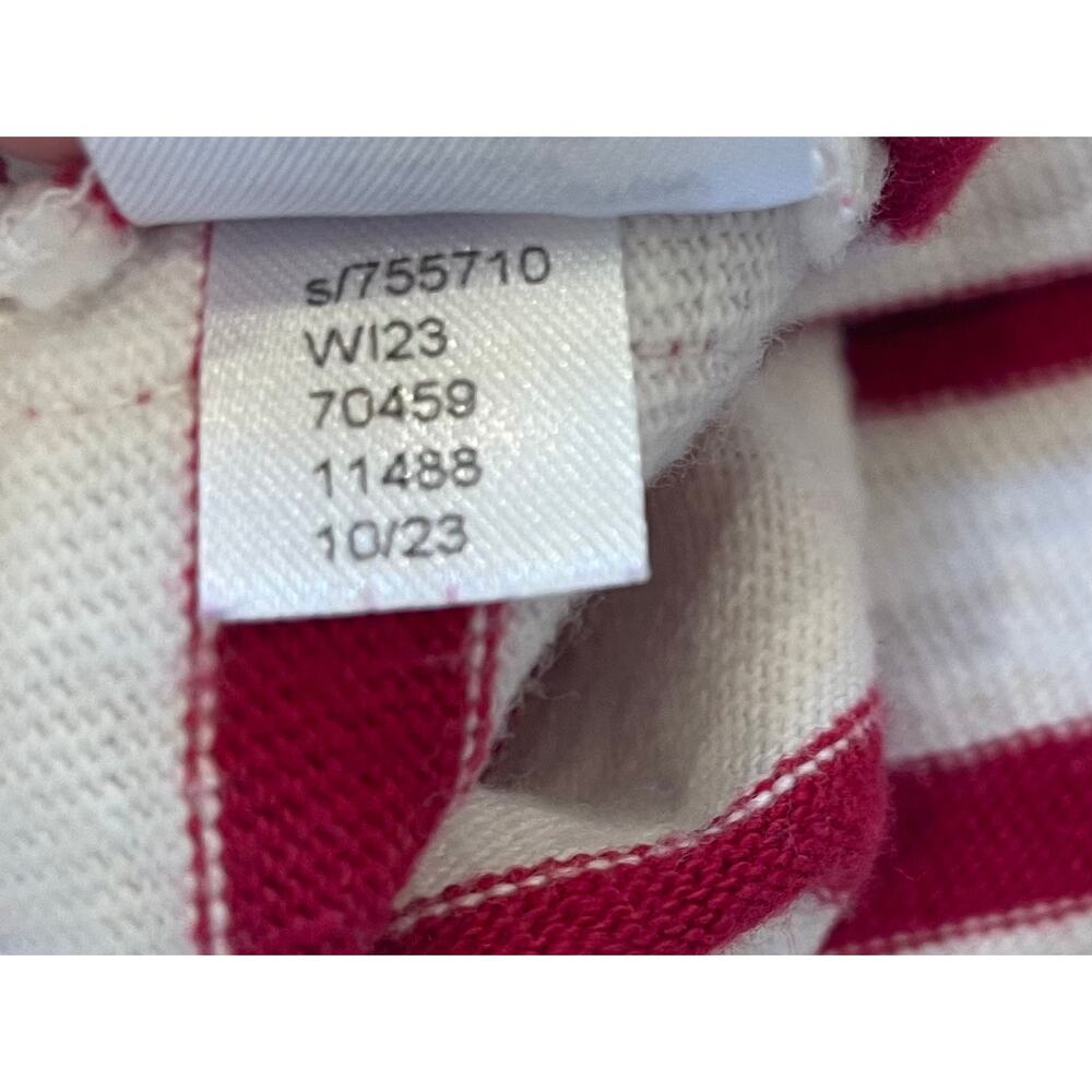 Ann Taylor LOFT Red Stripe Long Sleeve T-Shirt, Ribbon Detail, Minimalist, XS - Picture 9 of 13